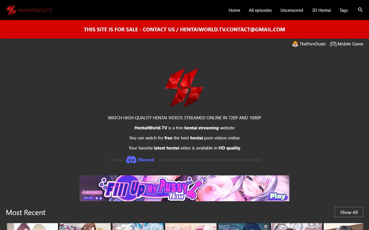 Screenshot of Hentaiworld